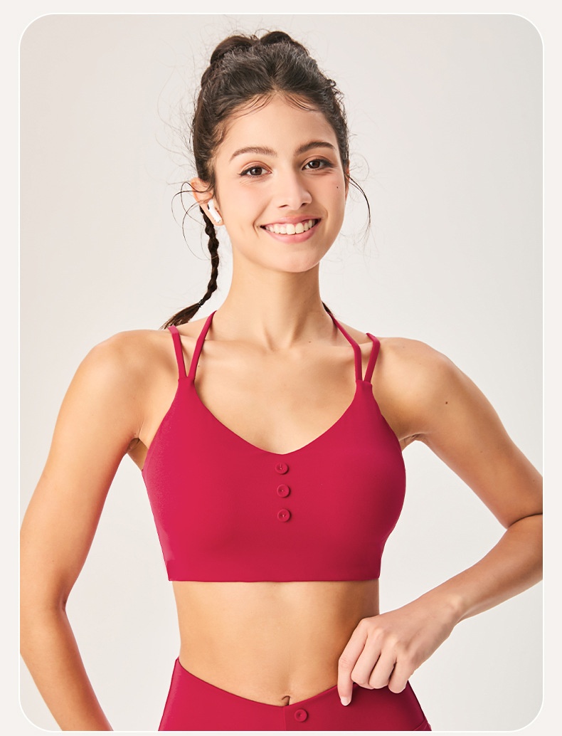 Triple Button Sports Bra